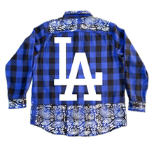 Load image into Gallery viewer, LA DODGERS GRUNGE FLANNEL