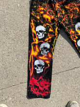 Load image into Gallery viewer, Horrific Fire skull jeans