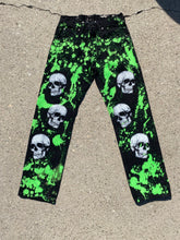 Load image into Gallery viewer, Horrific Slime skull jeans