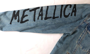 Horrific designs Custom Metallica jacket mens L denim