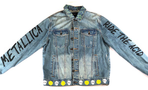 Horrific designs Custom Metallica jacket mens L denim