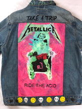 Load image into Gallery viewer, Horrific designs Custom Metallica jacket mens L denim