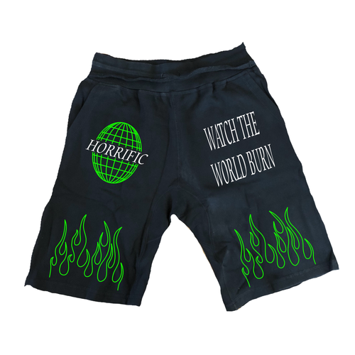 horrific green heavy cotton shorts