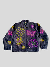 Load image into Gallery viewer, Neon butterfly unisex workers jacket