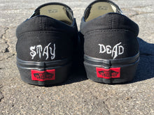 Load image into Gallery viewer, Vans slip ons black unisex skeleton feet