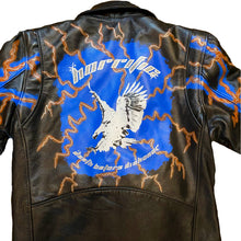 Load image into Gallery viewer, Horrific Lightning leather jacket