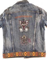 Load image into Gallery viewer, Horrific designs Custom denim jacket mens L american traditional style